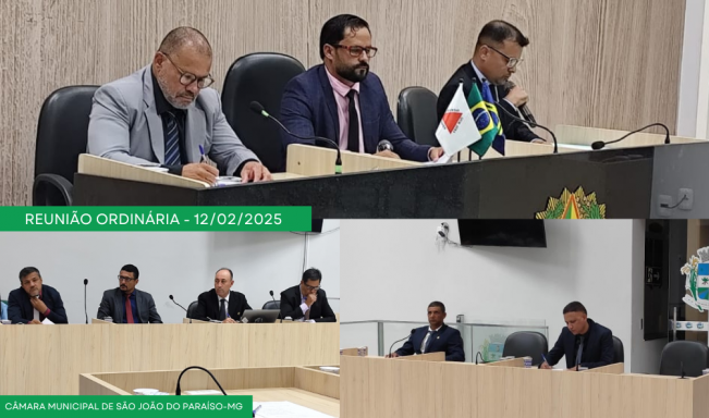 REUNIÃO ORDINÁRIA DIA 12 DE FEVEREIRO DE 2025.