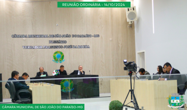 REUNIÃO ORDINÁRIA DIA 14 DE OUTUBRO DE 2024.