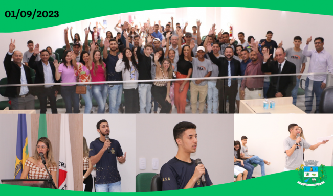 SIMULAÇÃO DE UMA REUNIÃO ORDINÁRIA E DEBATE COM OS ALUNOS DA ESCOLA ESTADUAL SANTO ANTÔNIO.