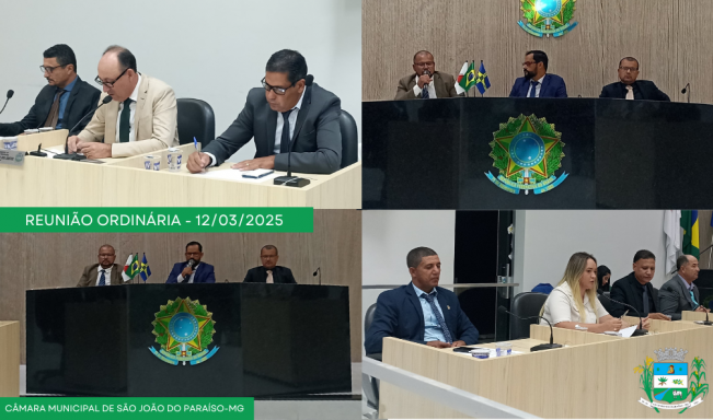 REUNIÃO ORDINÁRIA DIA 12 DE MARÇO DE 2025.