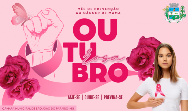 OUTUBRO ROSA. MÊS DE CONSCIENTIZAÇÃO E LUTA CONTRA O CÂNCER DE MAMA.